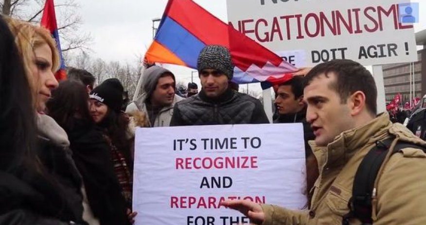 Азербайджанец вынудил армян прекратить акцию