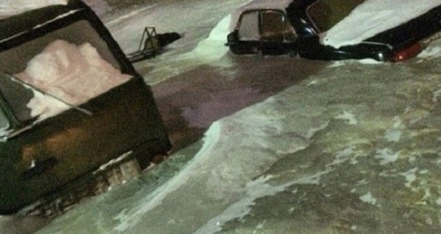 The town that was turned into an ice-block