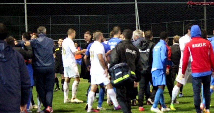 Драка армянских и болгарских футболистов