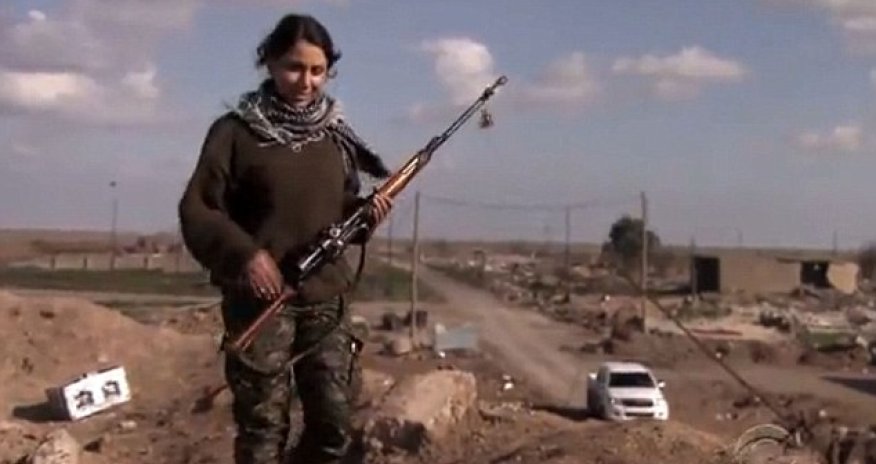 Female teacher becomes a sniper fighting ISIS on the Syrian front line