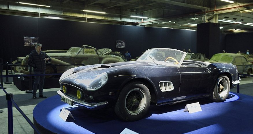 Rare Ferrari found rusting in an abandoned French barn