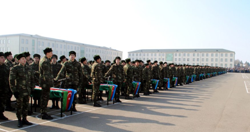 Azerbaijani soldiers take oath