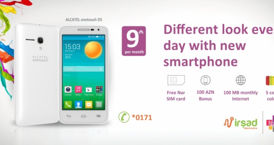 Buy Alcatel D5 Smartphone and Get Your Nar Mobile Bonuses!