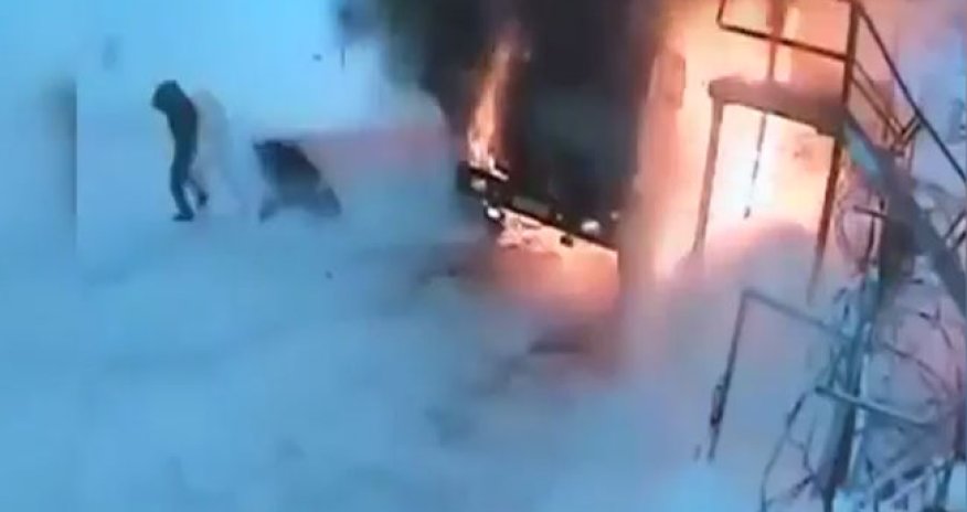 Benzindoldurma məntəqəsində partlayış - VİDEO