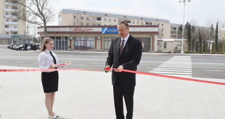 President Ilham Aliyev attends opening of park-boulevard
