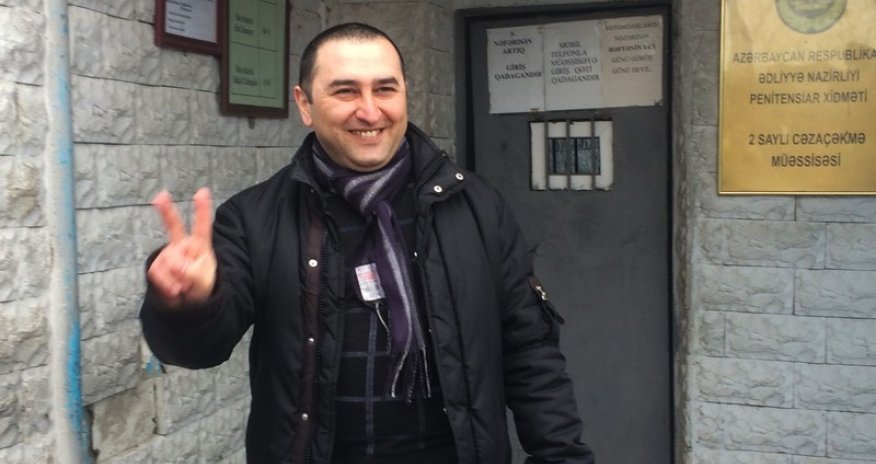 Бешир Сулейманлы вышел на свободу - ВИДЕОРЕПОРТАЖ