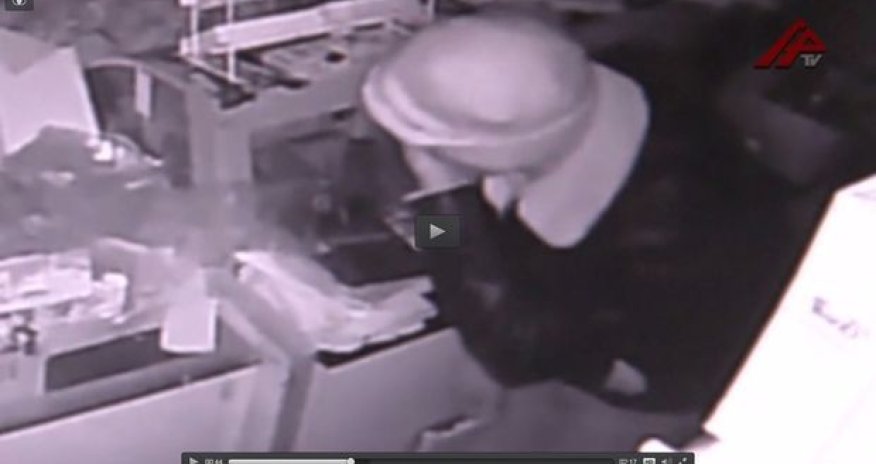 Видео с места ограбления в Баку