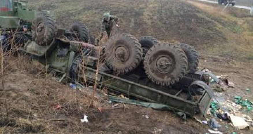 Truck with Armenian soldiers roll into ravine: 1 dead, 7 injured