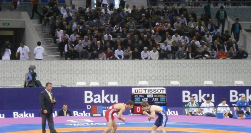 Azerbaijan earn five freestyle golds to conclude Baku 2015 wrestling test event