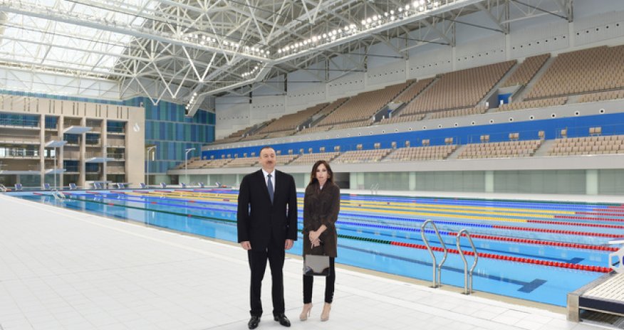 President Aliyev attends opening of Aquatic Palace in Baku