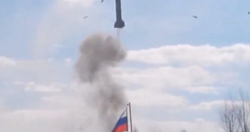 Russian army’s rocket launch test goes terribly wrong