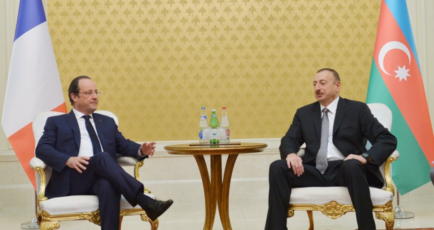 Azərbaycan və Fransa prezidentləri arasında görüş