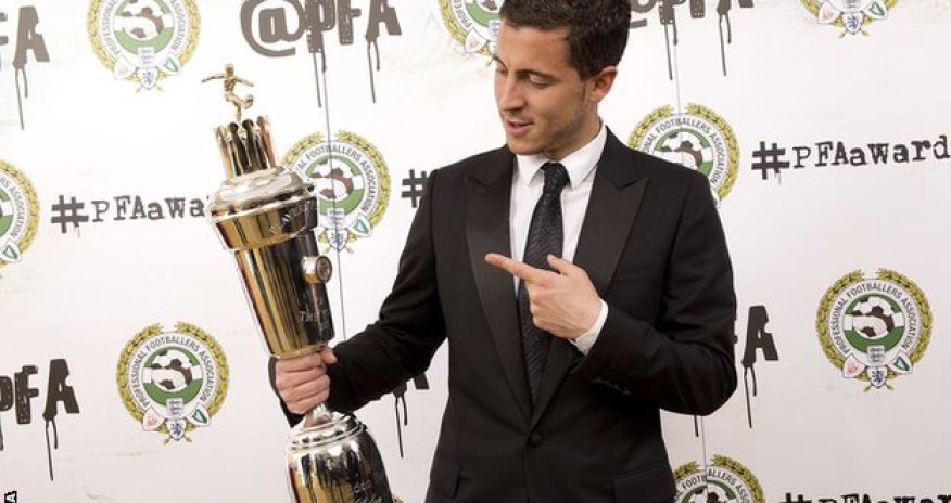 Chelsea's Eden Hazard named PFA Player of the Year