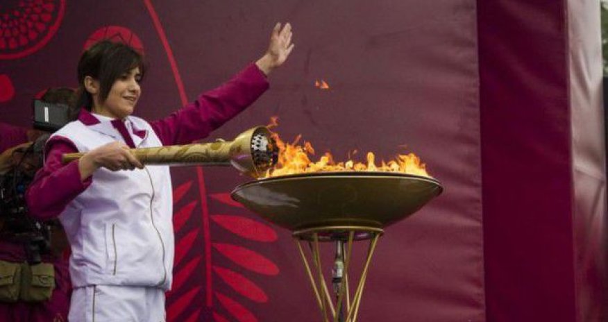 Факел Европейских игр в Евлахе