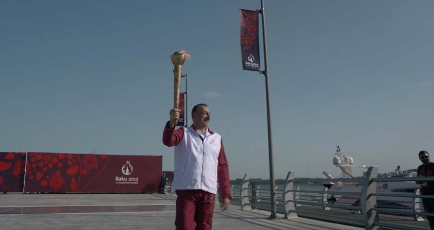 Baku 2015 Flame arrives in Azerbaijani capital