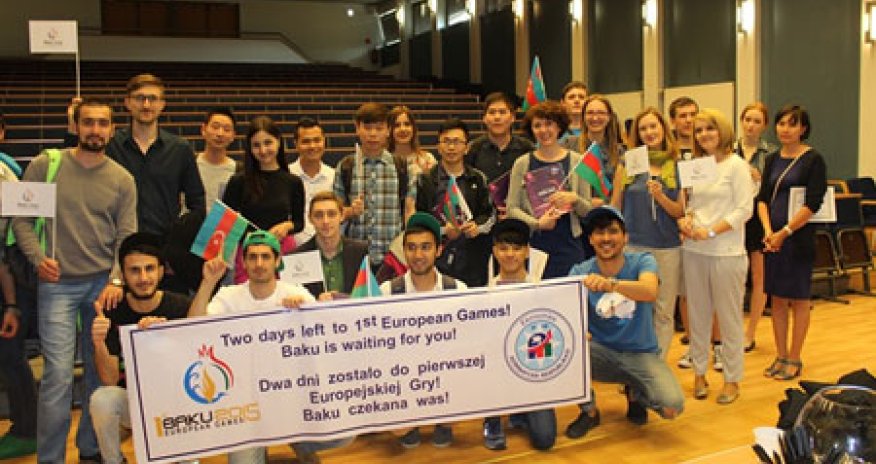 Polşada I Avropa Oyunlarına dəstək aksiyası keçirilib  –  Fotolar + Video