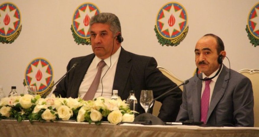 Əli Həsənov və Azad Rəhimov birgə mətbuat konfransı keçirdi - FOTOLAR