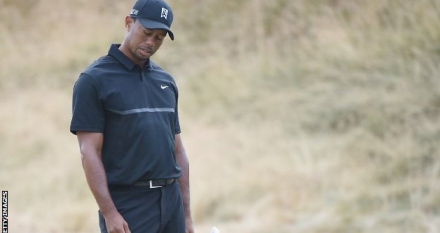 Tiger Woods hits 80, Johnson and Stenson lead