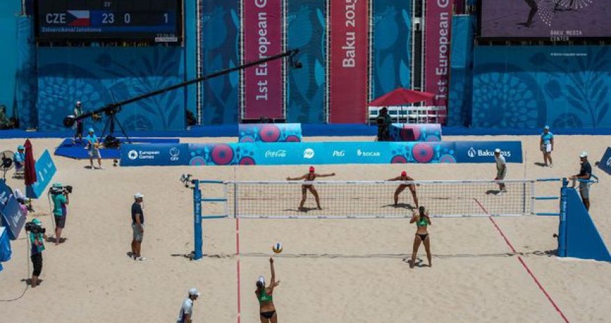 Проводятся соревнования по пляжному волейболу