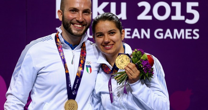 Baku 2015: Italy's golden couple dazzle in mixed rifle event