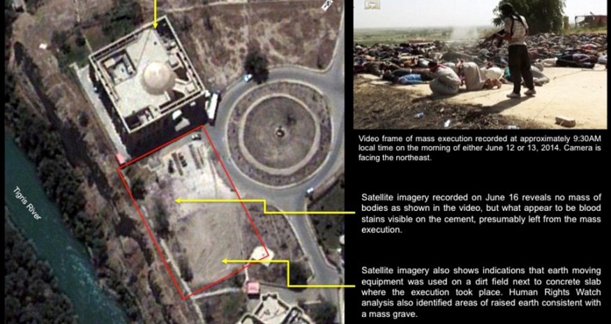 The ISIS massacre of 770 in Iraq that was so bloody it could be seen from space