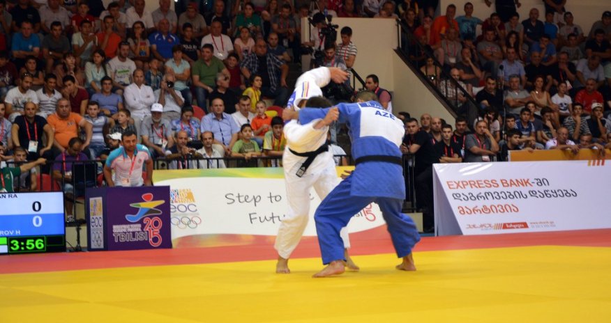 Azerbaijani judo wrestler claims gold at Tbilisi Olympic Festival