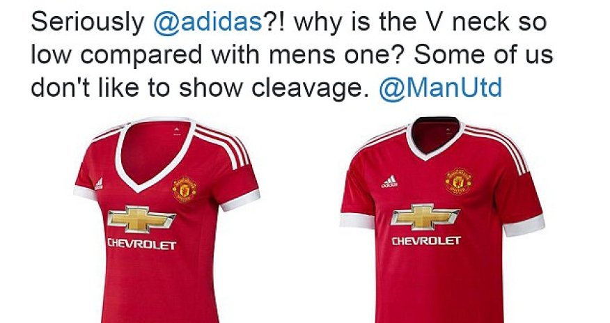 Manchester United slammed for 'sexist' women's replica shirt