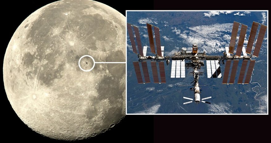 ISS captured in stunning images as it makes rare pass in front of the moon