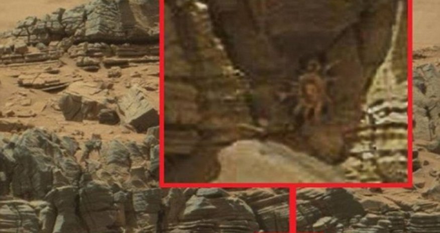 Crab-like 'alien facehugger' in a cave is spotted on Mars