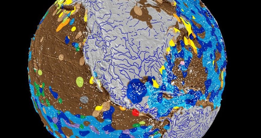 What the Earth would look like stripped of oceans