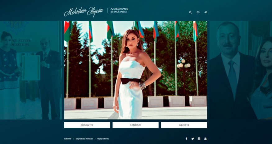 Mehriban Əliyevanın rəsmi saytı yeni dizaynda - FOTOLAR