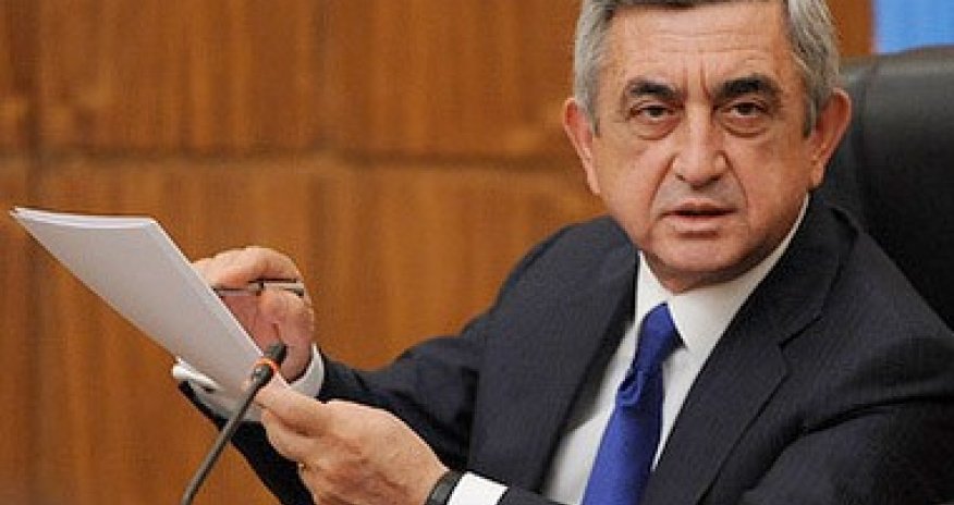 Serj Sarkisyan işğal olunmuş Azərbaycan ərazisinə səfər edib