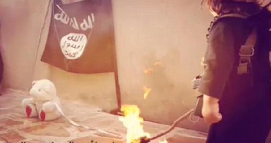 Sick training of a young jihadi