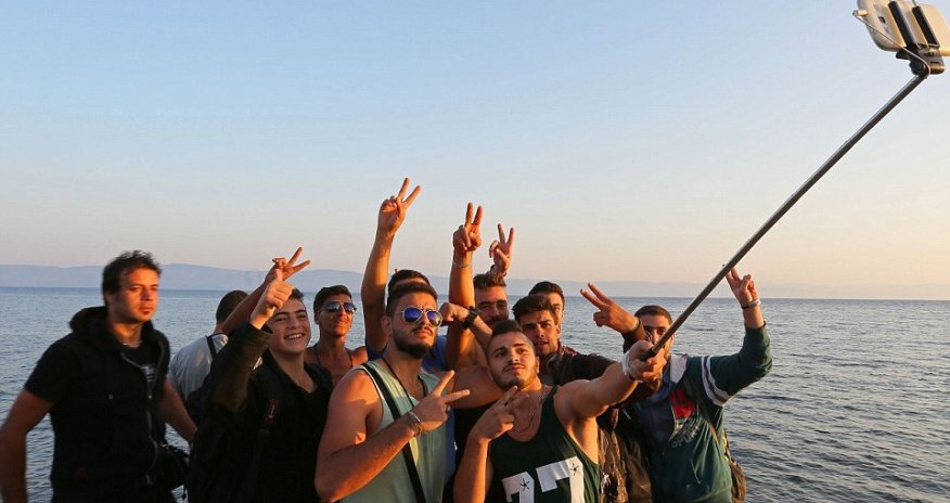 Selfies on the shore