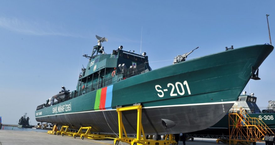 President Aliyev inspects new border guard ship