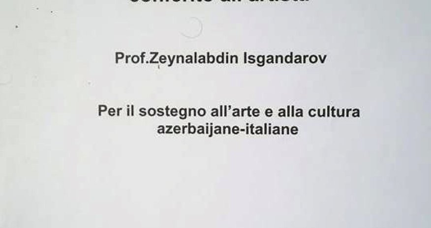 Azərbaycanlı heykəltəraş Roma Rəssamlıq Akademiyasının fəxri professoru seçildi
