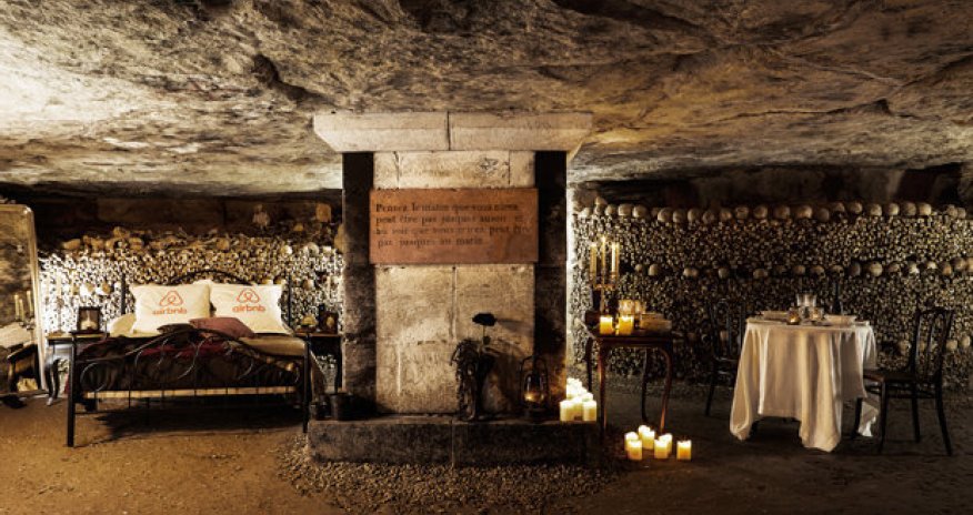 Would you sleep in an underground graveyard hotel?