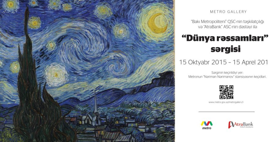 Dünya rəssamlarının əsərləri Bakı metrosunda  - FOTO