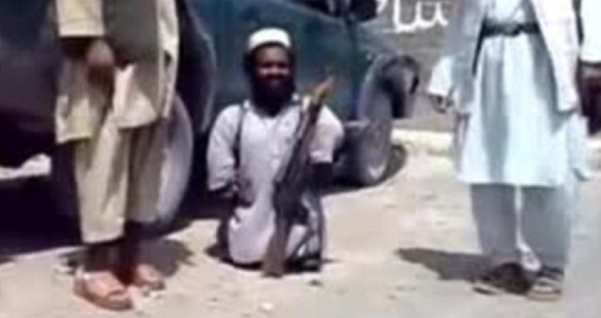 The three-foot tall jihadi who is hardly bigger than his Kalashnikov and is nicknamed 'Al-Chihuahua'