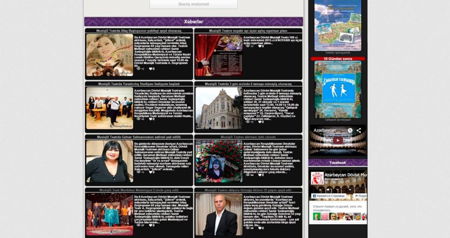 Musiqili Teatrının yeni saytı istifadəyə verildi - Fotolar
