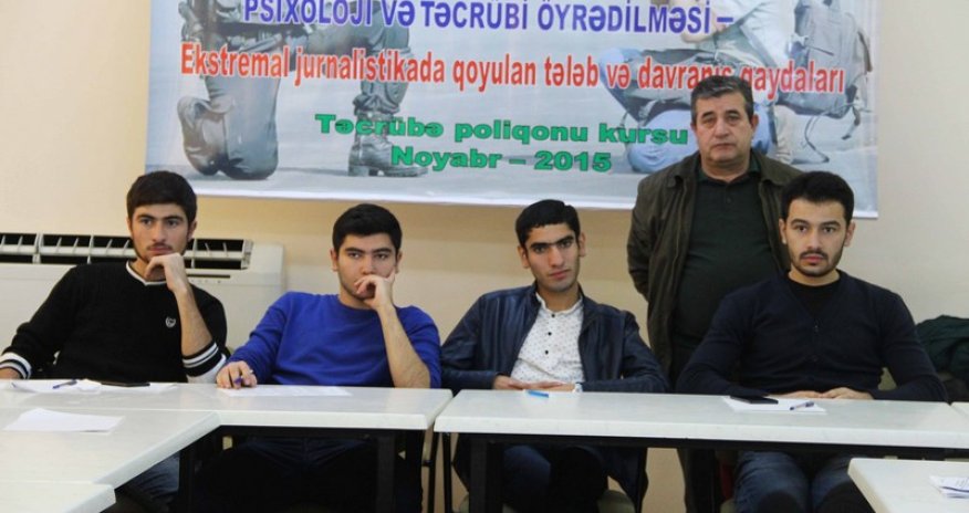 Ekstremal situasiyada işləyəcək jurnalistlərə belə təlim keçirildi - FOTOLAR