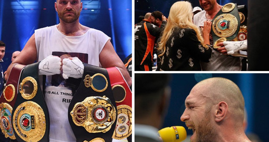 Tyson Fury celebrates win over Wladimir Klitschko by belting out Aerosmith to wife