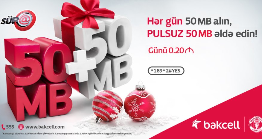 Bakcell offers Double Mobile Internet Traffic for the same price to its customers