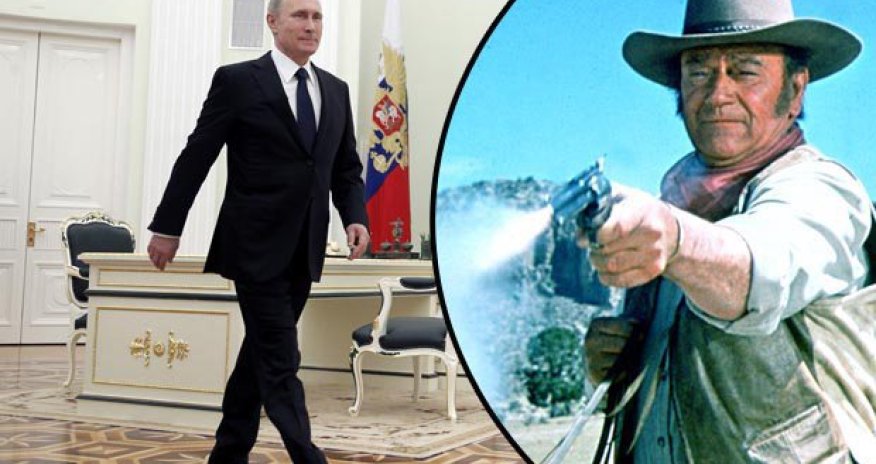 'Gunslinger' Vladimir Putin walks like he rules the Wild West
