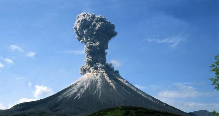 Как извергался вулкан в Азербайджане