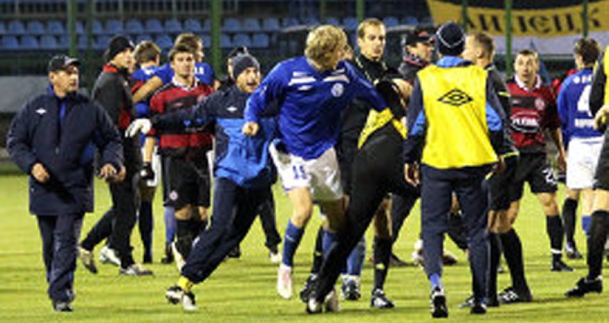 Массовая драка футболистов