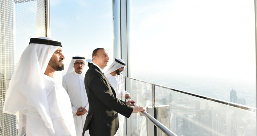 President Aliyev visits Burj Khalifa in Dubai