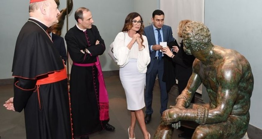 Mehriban Əliyeva Vatikanda müqəddəs katakombaların açılışında