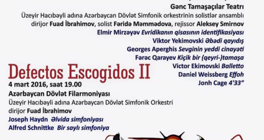 “Seçmə qüsurlar” musiqili tamaşası nümayiş etdiriləcək