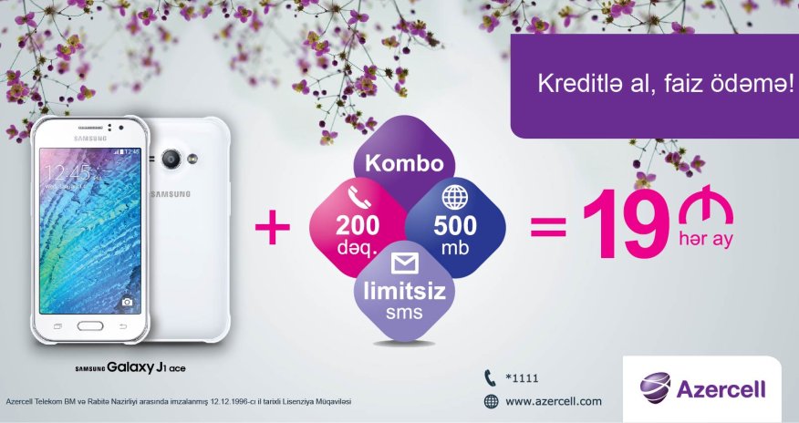 Opportunity to get Samsung J1 Ace cell phone for AZN 19